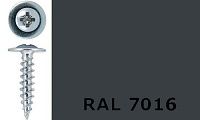 Саморез-клоп острый 4,2х19 окрашенный, RAL 7016 (антрацитово-серый)